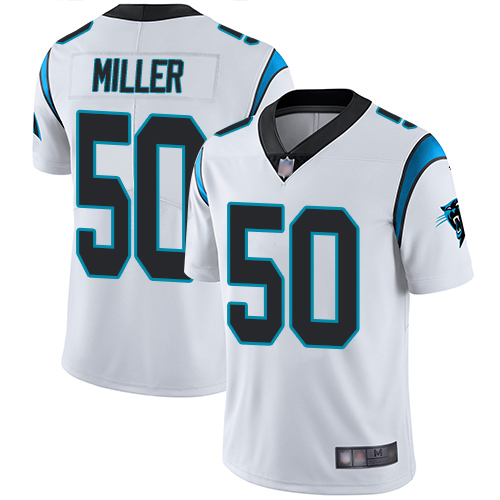 Carolina Panthers Limited White Youth Christian Miller Road Jersey NFL Football 50 Vapor Untouchable